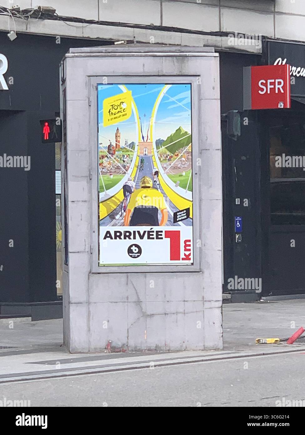 Boulogne Sur Mer France shop shops restaurant Restaurants Town place living street home Church eating outside out warm Sunny food place - Smartphone Captured Stock Image