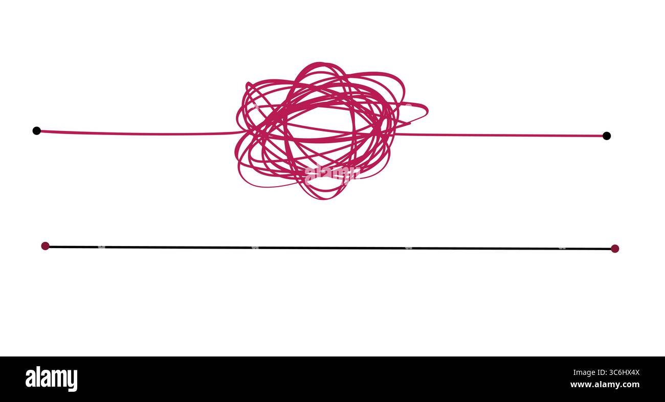 Simplify from complex to easy way. Hand drawn vector lines Stock Vector ...