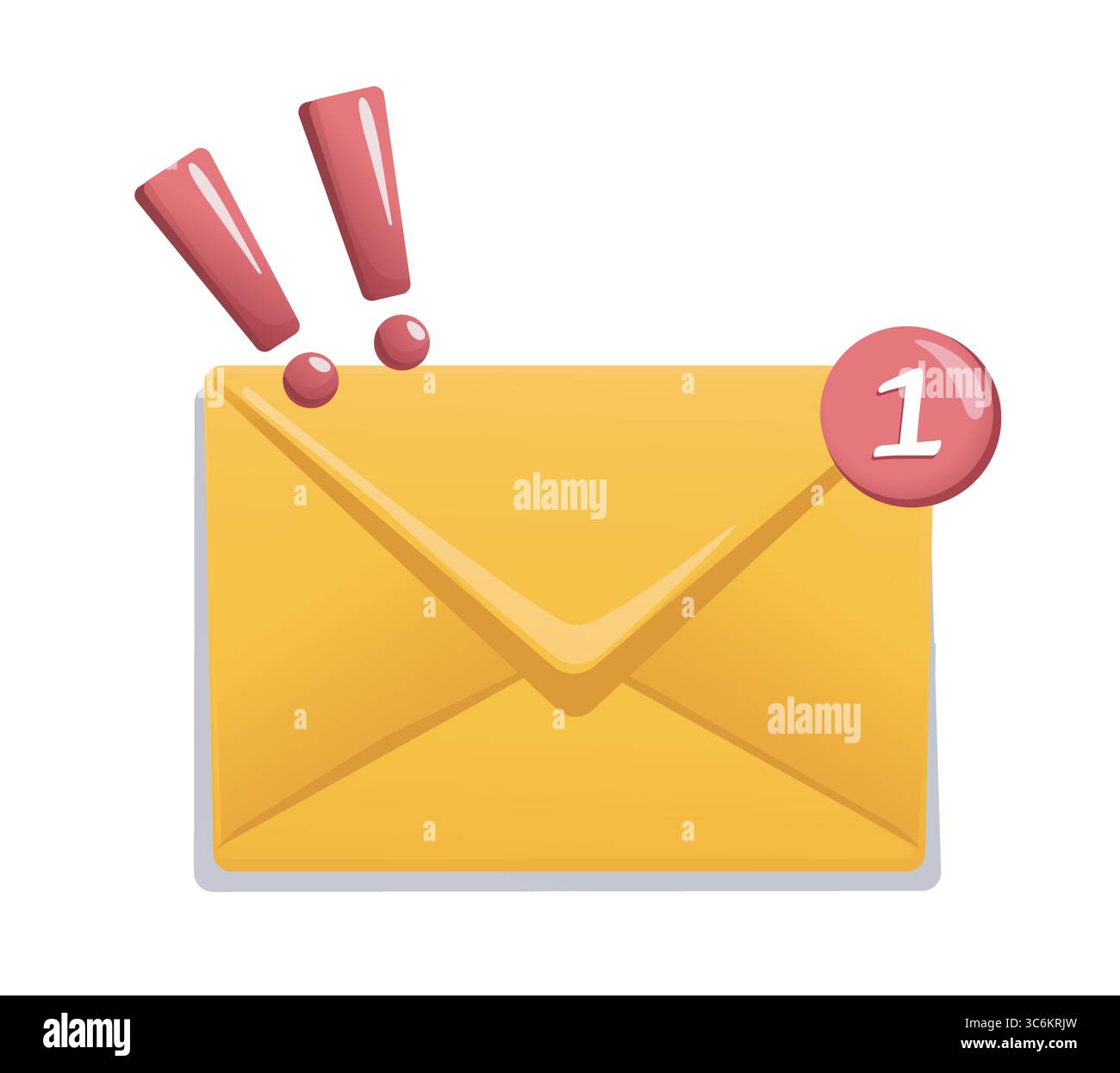 New message alert envelope icon. Vector illustration Stock Vector