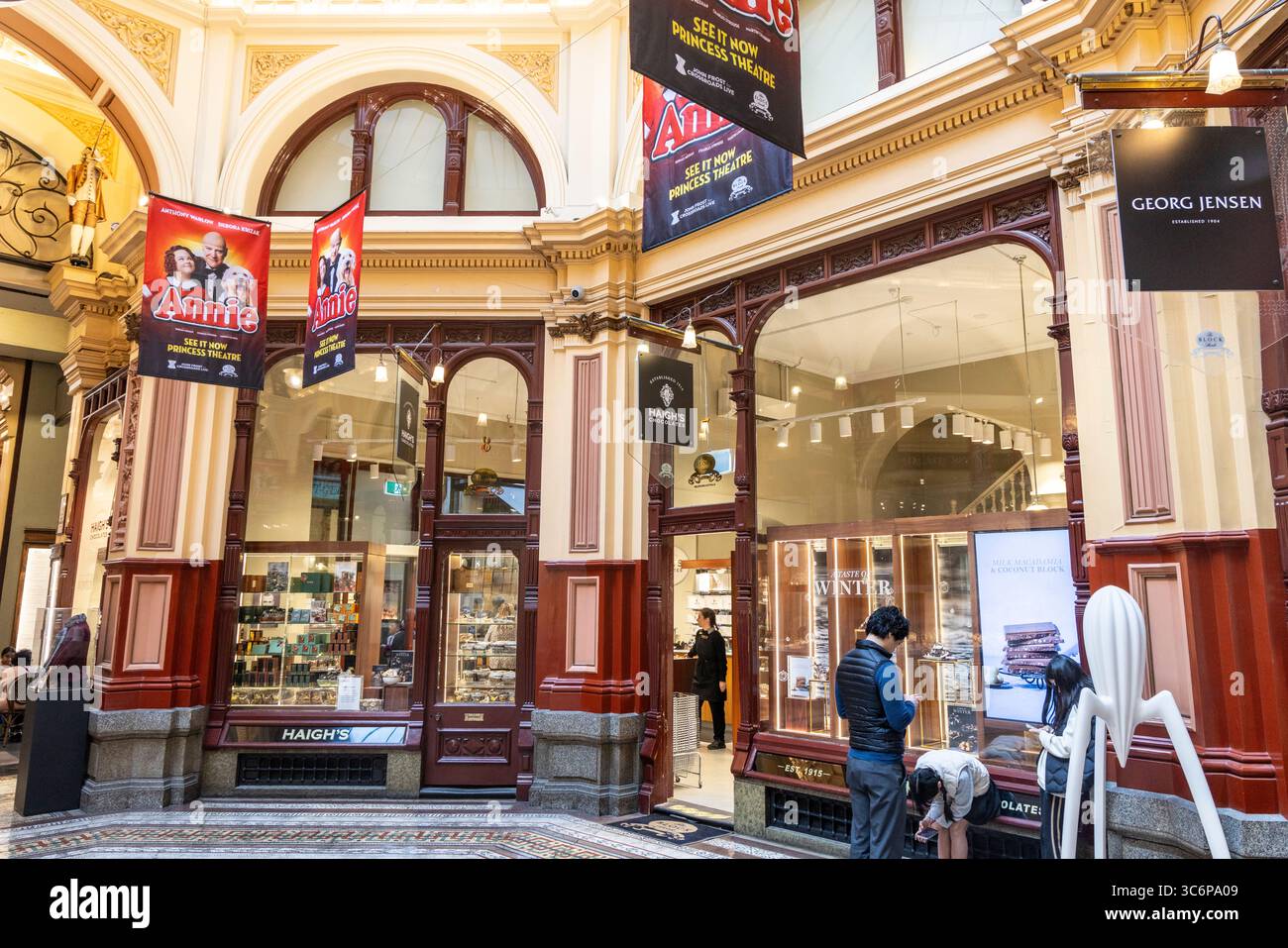 Shops In Melbourne Haighs chocolate shop and Georg Jensen shop inThe Block Arcade in ...
