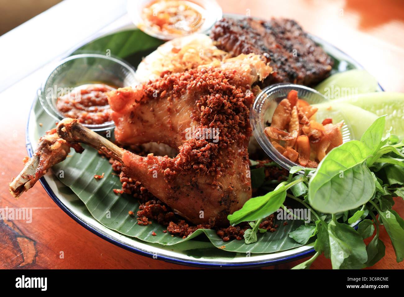 Close Up Ayam Goreng Rempah, Deep Fried Chicken with Seasoned and ...
