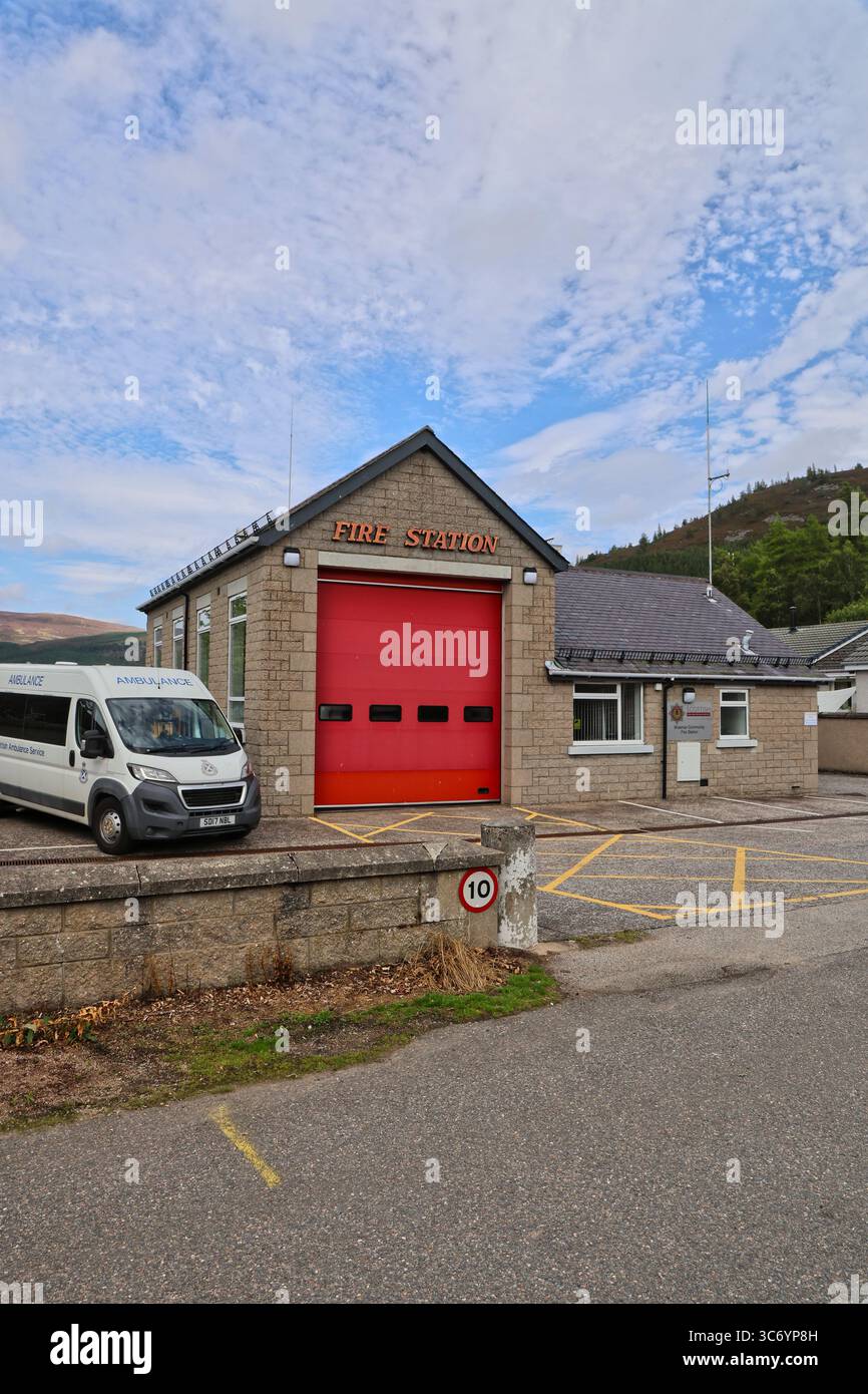 Exterior of Braemar fire station Scotland July 2025 Stock Photo - Alamy