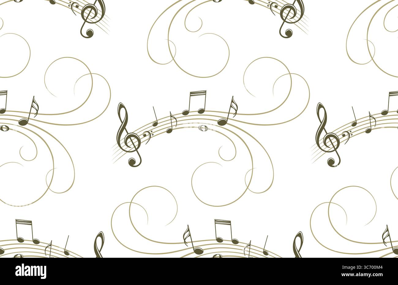 A seamless background with music notes. Stock Vector