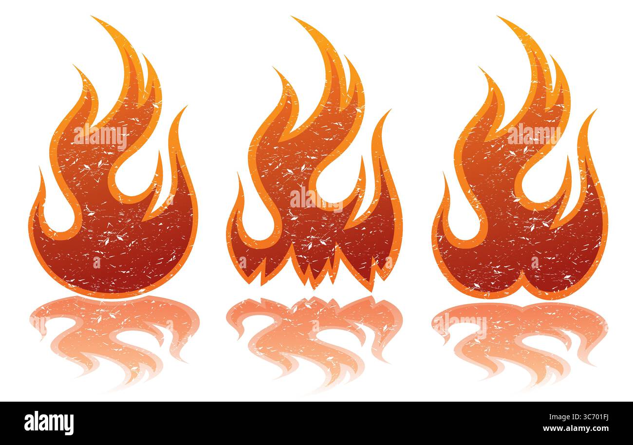 Flaame Symbol The Set of symbols of a flame Stock Vector Image & Art - Alamy