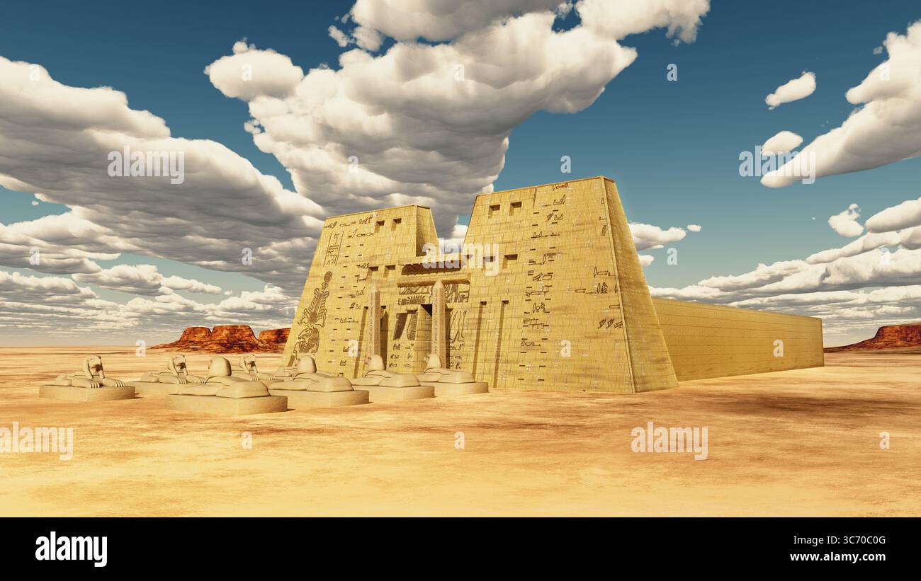 Temple of Edfu in Egypt Stock Photo