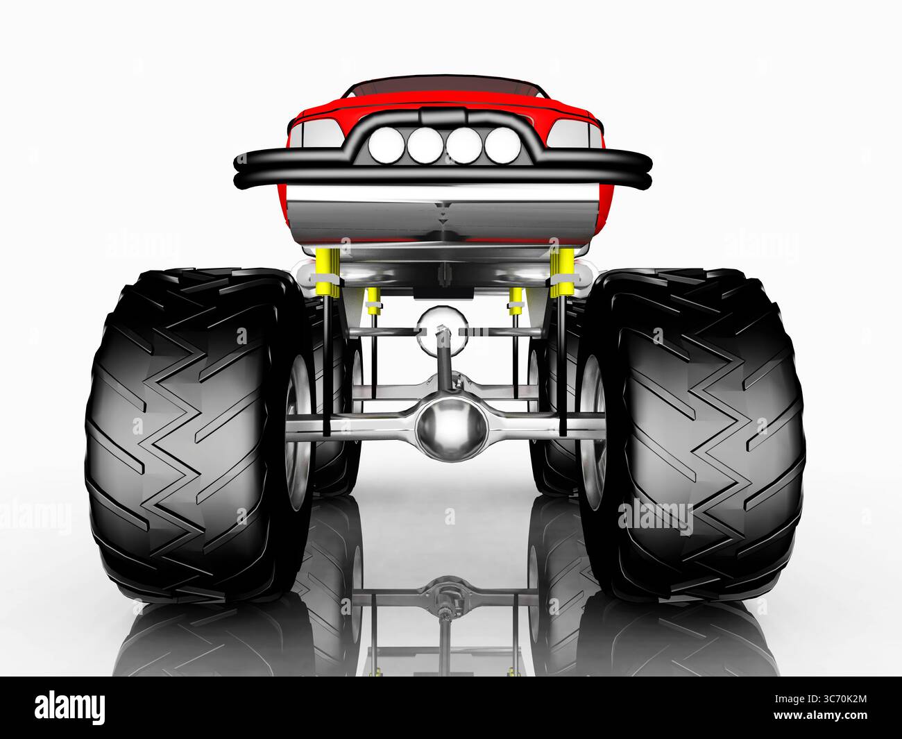 Front view of a monster truck Stock Photo