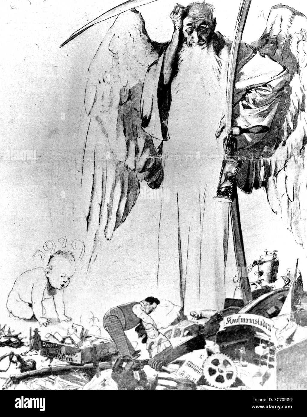Cartoon: Lets hope 1919 will bring a brave child, who will bring order ...