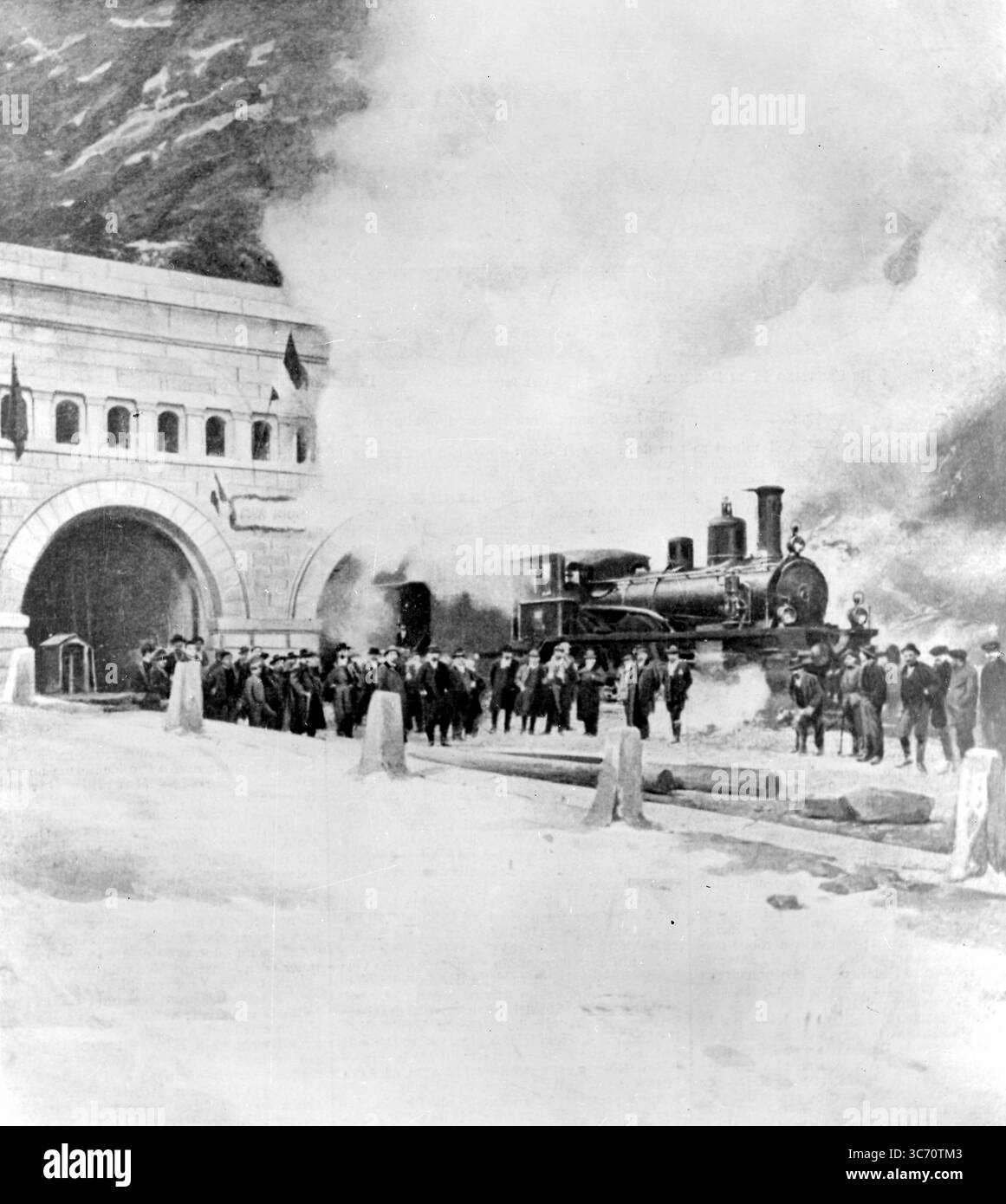 The first train to go through the Simplon Tunnel 1900 or 1905 TopFoto ...