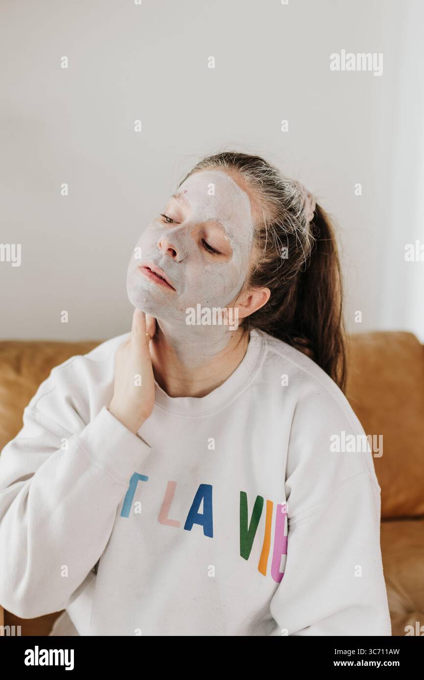 Old woman puts on mask hi-res stock photography and images - Alamy