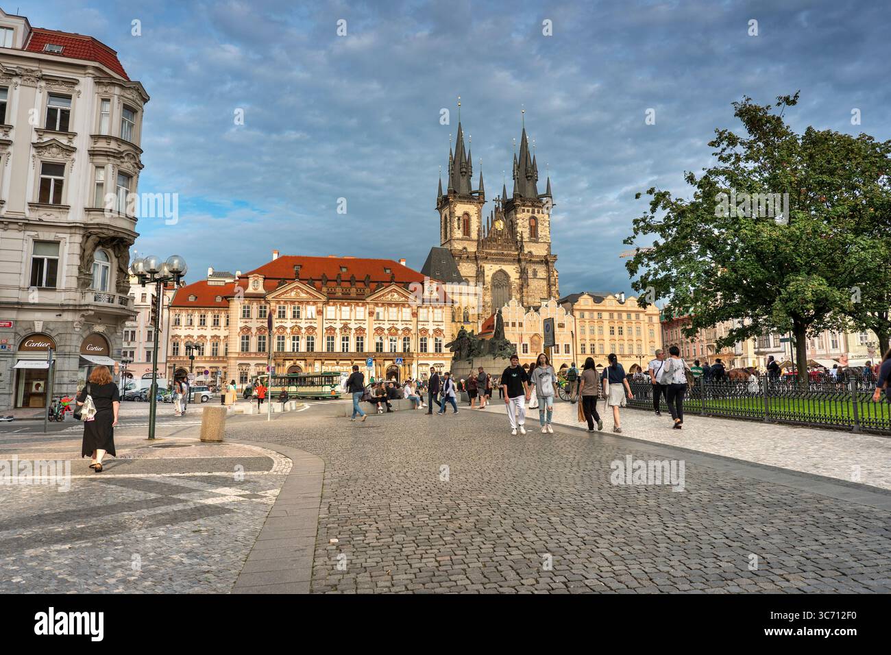 Prague Old Town Square in the city centre of Czechia Stock Photo