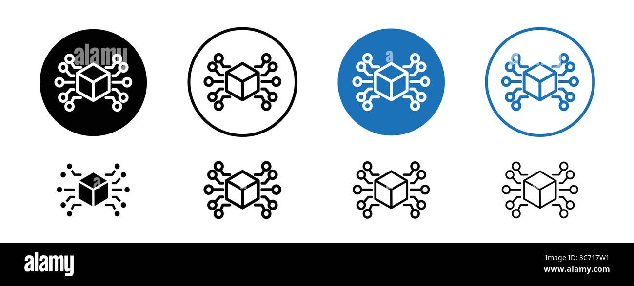 Symbol representing blockchain technology and secure transactions. Stock Vector