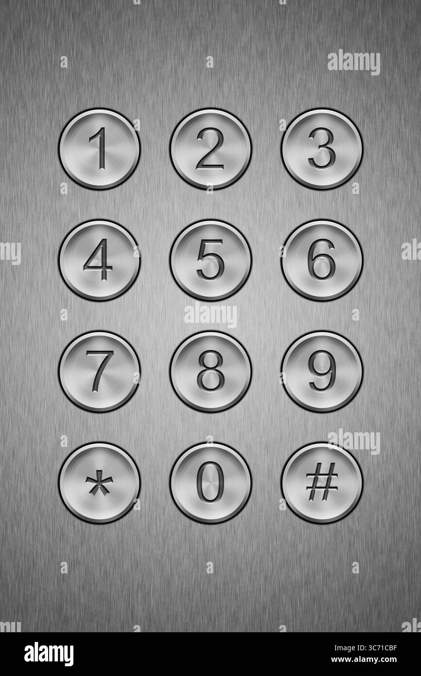 Digital keypad entry system Black and White Stock Photos & Images - Alamy
