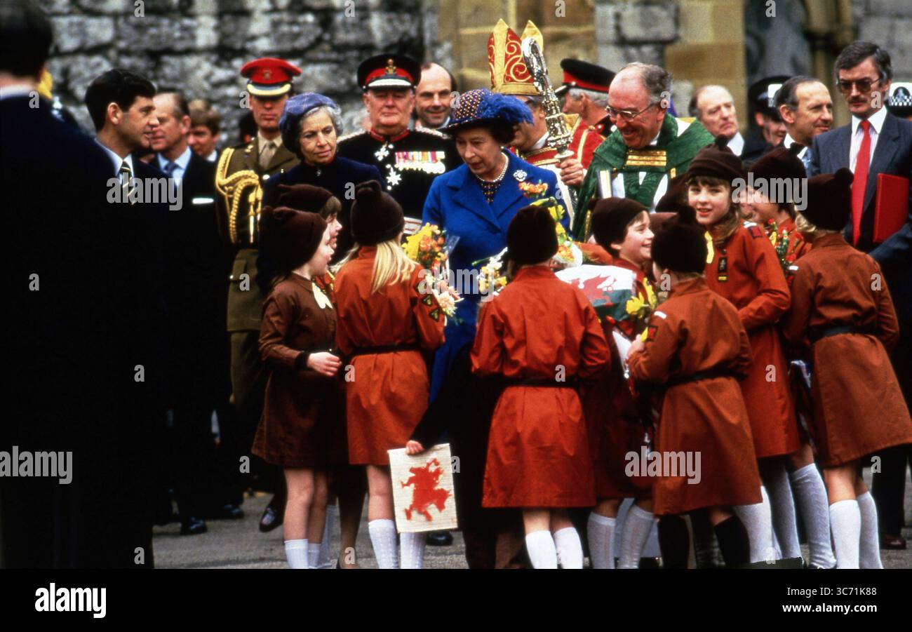 Queen Elizabeth II, Outside Stock Photo