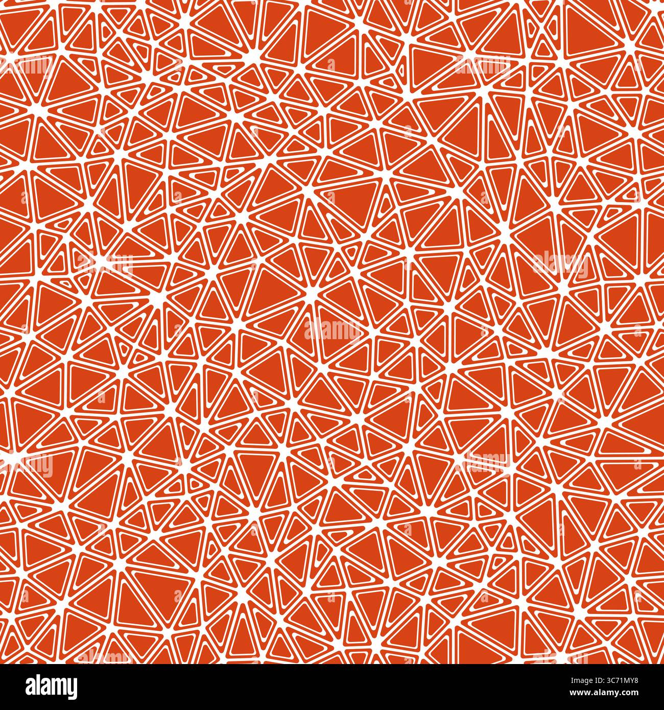 Geometric pattern. Rounded solid shapes in frames. Compact triangles size. Solid Color style. Repeatable pattern. Awesome vector tiles. Stock Vector
