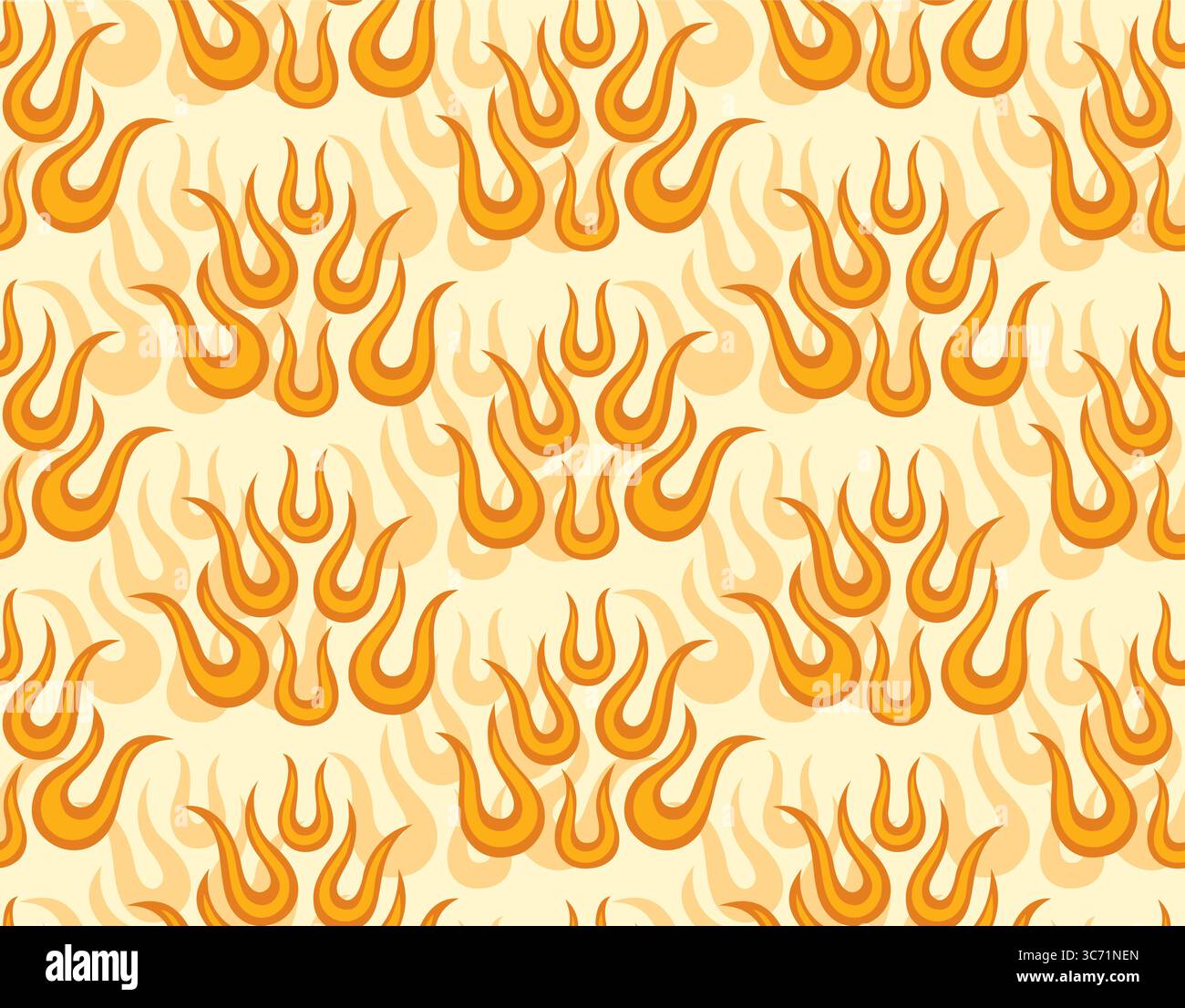 A seamless abstract background with a hot flame. Stock Vector