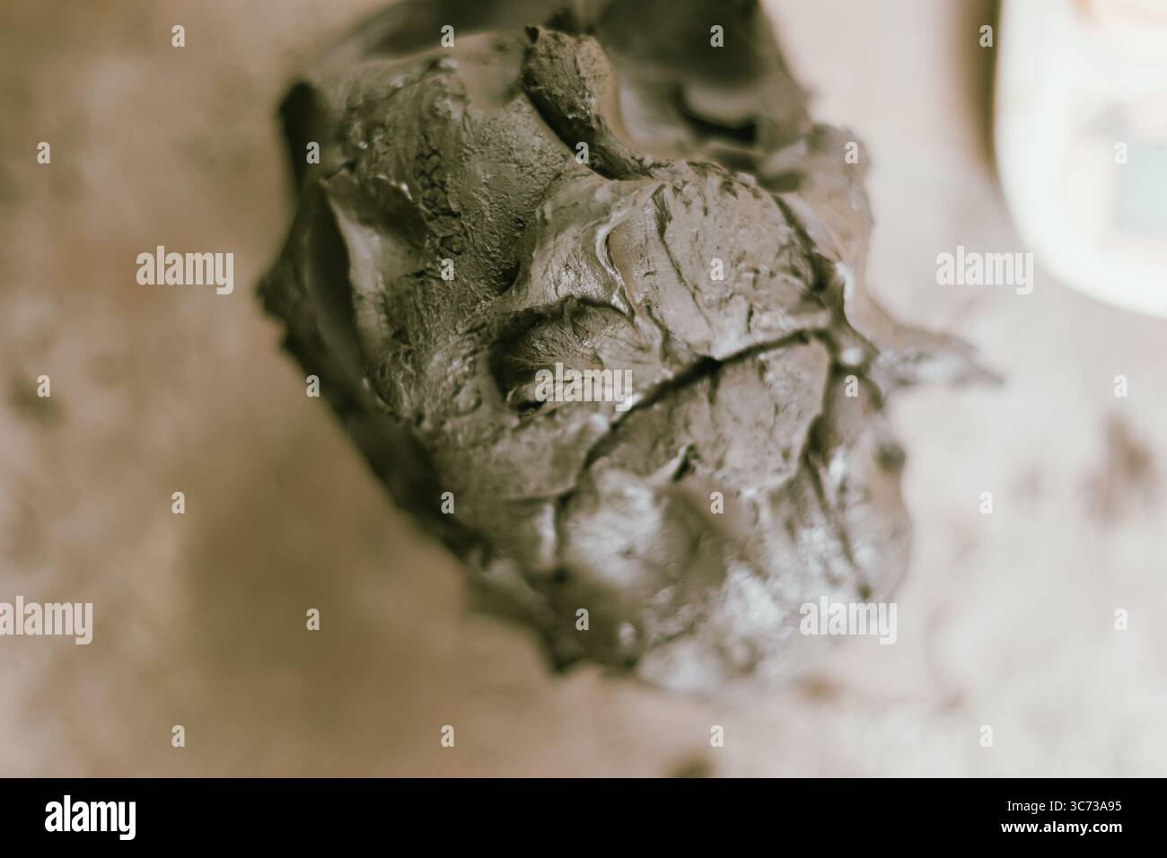 Clay material for craft ceramic. natural clay texture. Stock Photo
