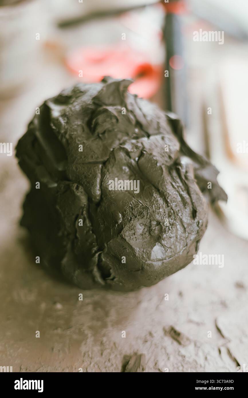 Clay material for craft ceramic. natural clay texture. Stock Photo