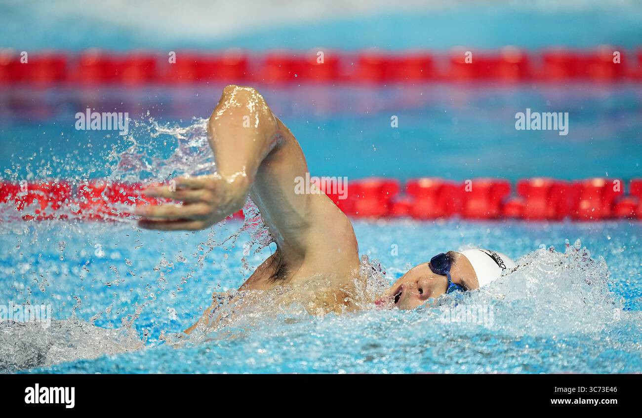 (250801) -- SINGAPORE, Aug. 1, 2025 (Xinhua) -- Wang Shun of China ...
