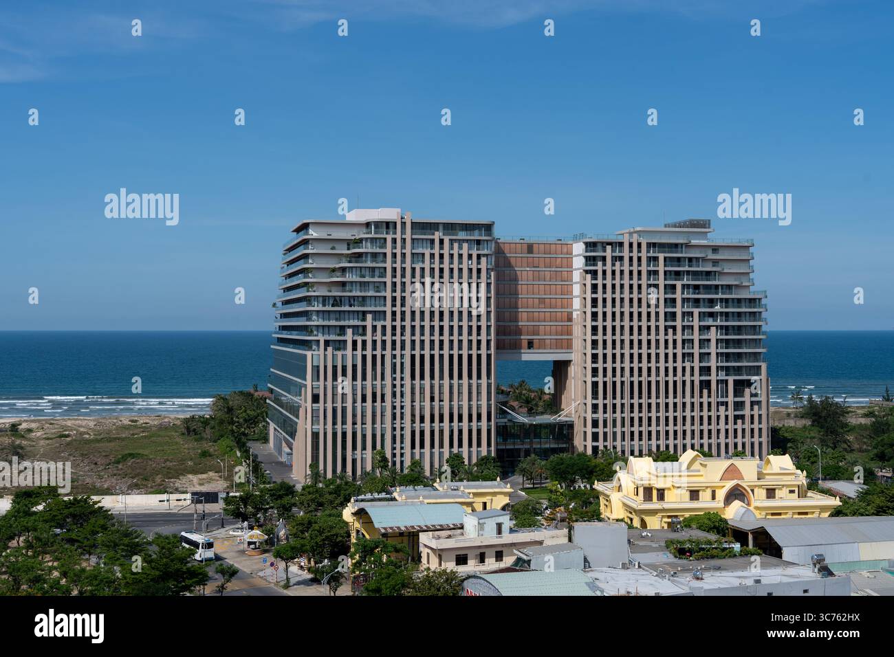 Da Buildings Stunning Cityscape of Da Nang: Modern Buildings, Hotels, and Ocean ...