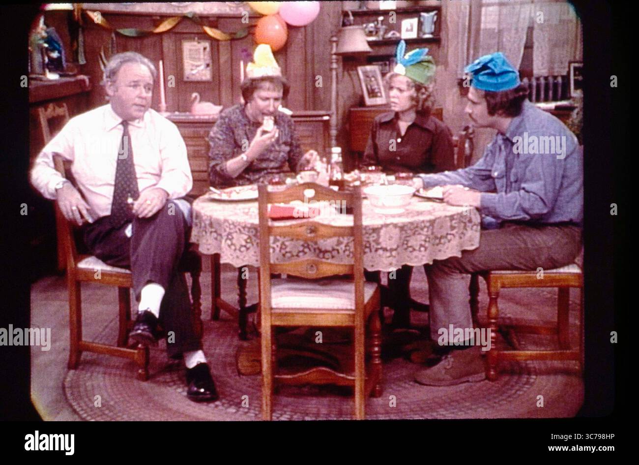 RELEASE DATE: 1971 TITLE: All In The Family: CBS PLOT: All In The Family revolves around the life of a working-class man and his family. It broke ground by introducing challenging and complex issues into mainstream network television comedy: racism, antisemitism, infidelity, homosexuality, women's liberation, rape, religion, miscarriage, abortion, breast cancer, the Vietnam War, menopause, divorce, and impotence. The series became arguably one of television's most influential comedies, as it injected the sitcom format with more dramatic moments and realistic, topical conflicts. STARRING: (l to Stock Photo