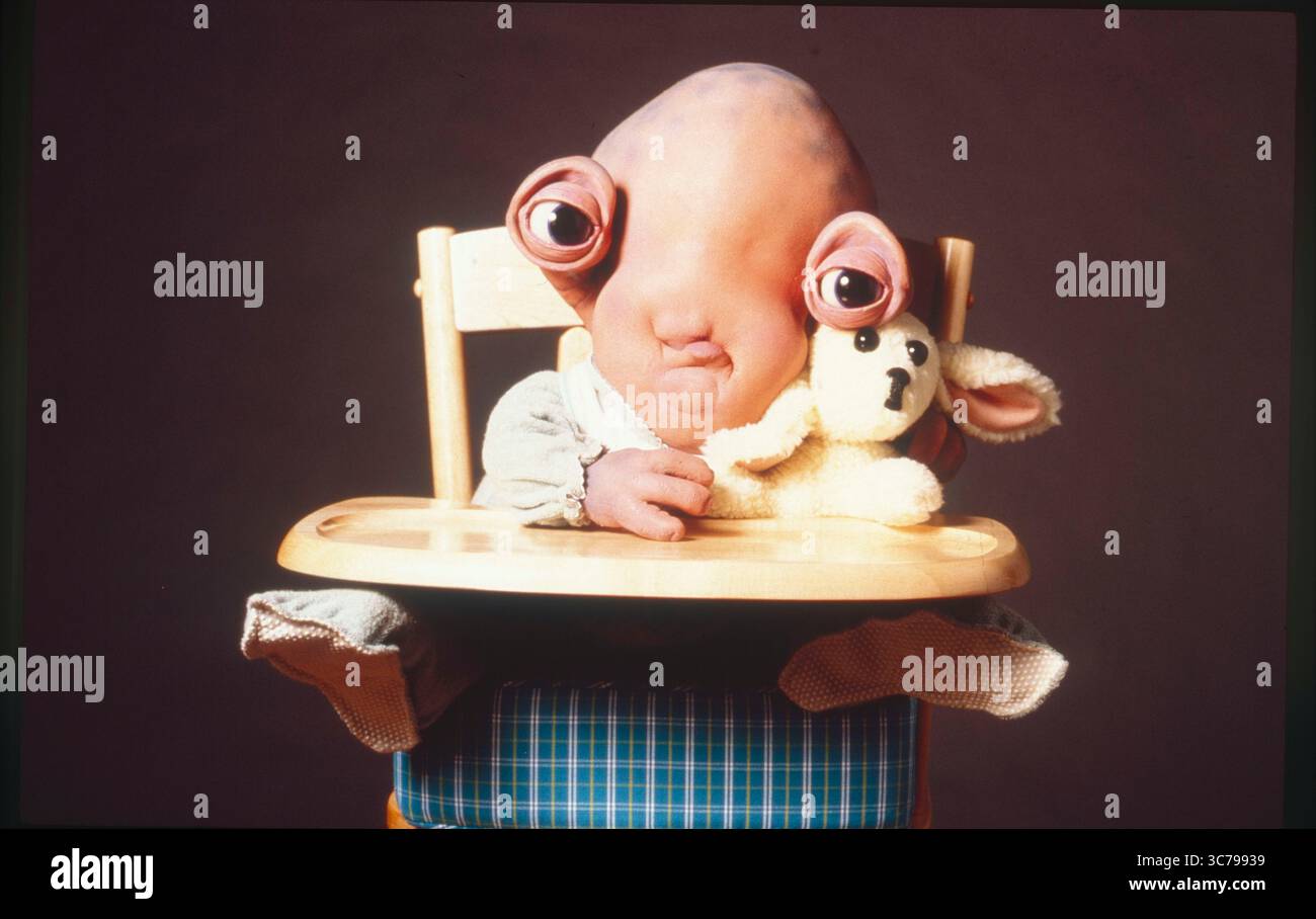 RELEASE DATE: 1996 TITLE: Aliens in the Family: ABC-TV PLOT:The show was about single dad Doug Brody (John Bedford Lloyd), who is abducted by single alien mom Cookie (Margaret Trigg). The two fall in love, get married, and try to live a normal life on Earth as a mixed family. STARRING: John Bedford Lloyd as father Doug Brody; Margaret Trigg as alien mother Cookie Brody; Paige Tiffany as daughter Heather Brody; Chris Marquette as son Adam Brody. Shown here is Baby Bobut. (Credit Image: © ABC/Entertainment Pictures/ZUMAPRESS.com) EDITORIAL USAGE ONLY! Not for Commercial USAGE! Stock Photo