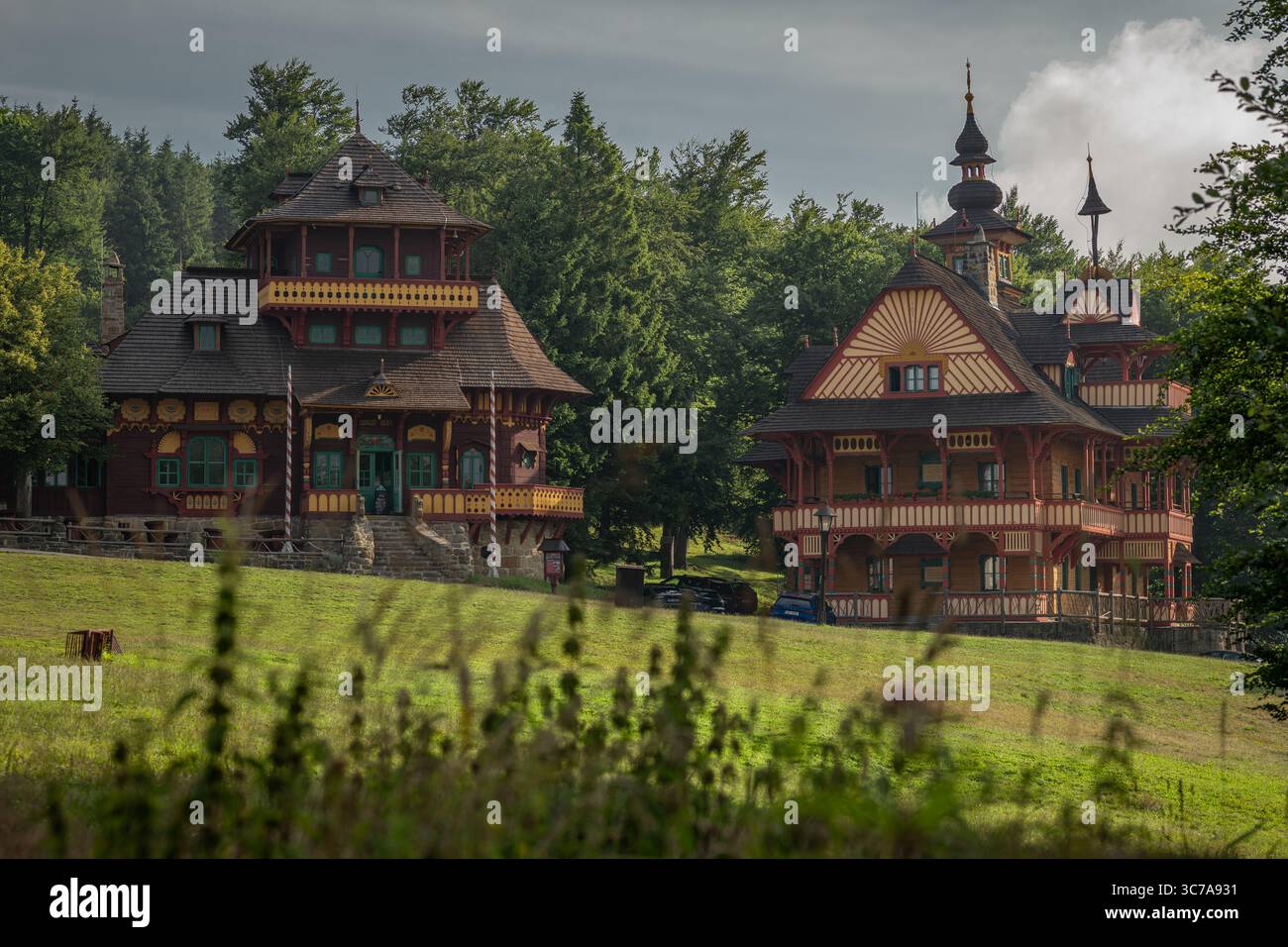 Beskydy mountains in summer fresh hot morning in Pustevny CZ 07 26 2025 Stock Photo