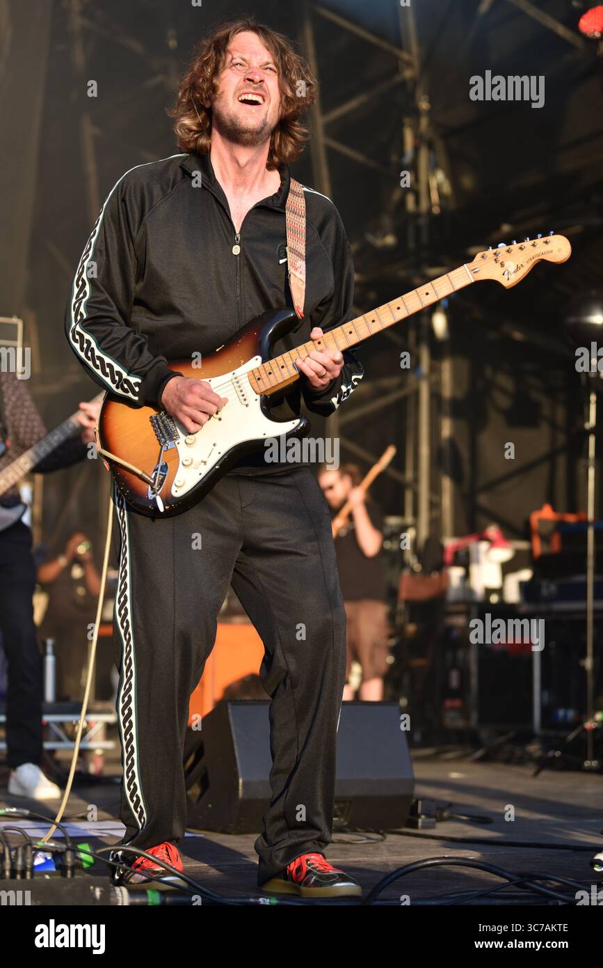 The Zutons live at Camp Bestival in Lulworth on Friday 1 August 2025 ...
