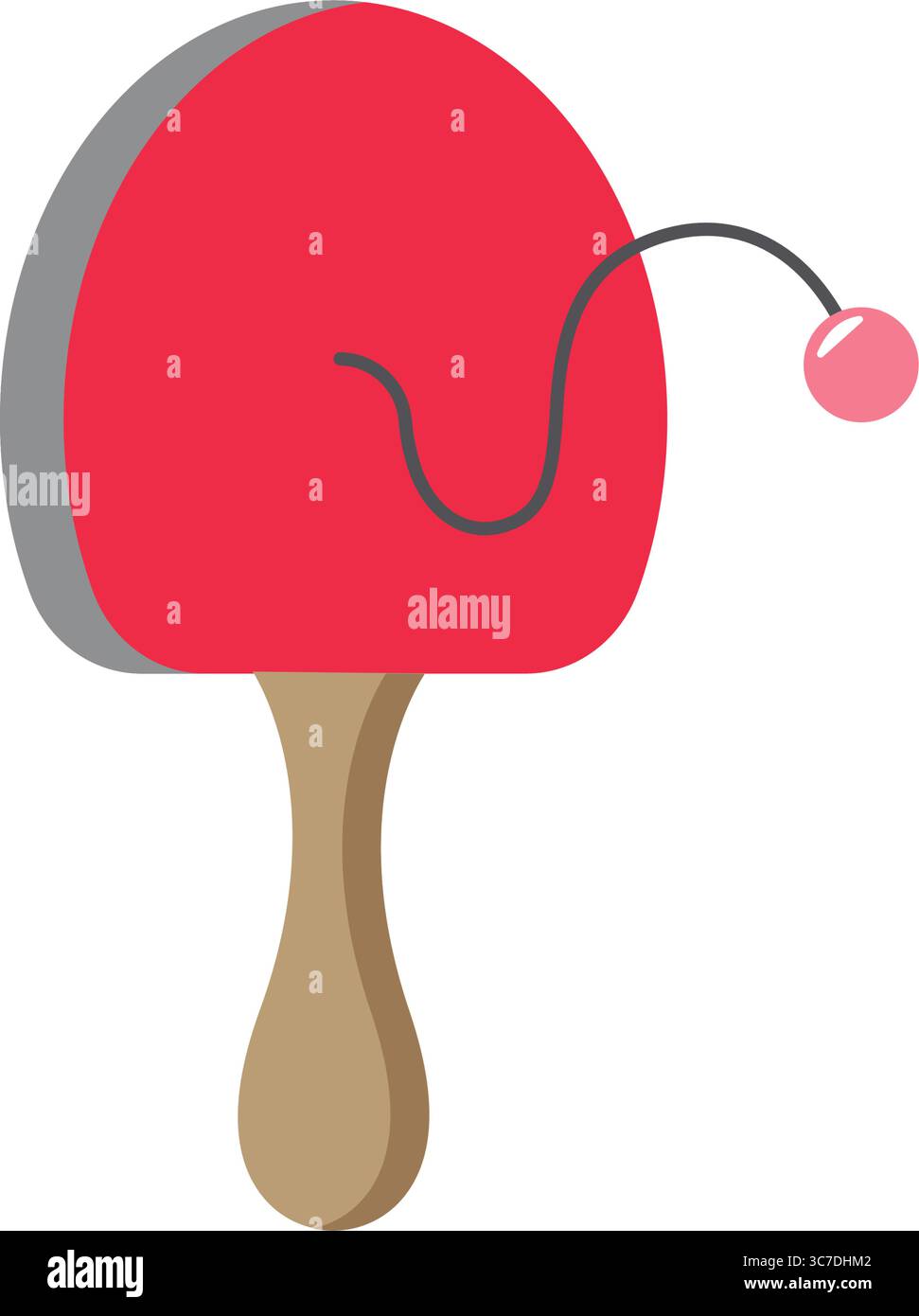 Isolated colored ping pong racket toy icon Flat design Vector Stock Vector