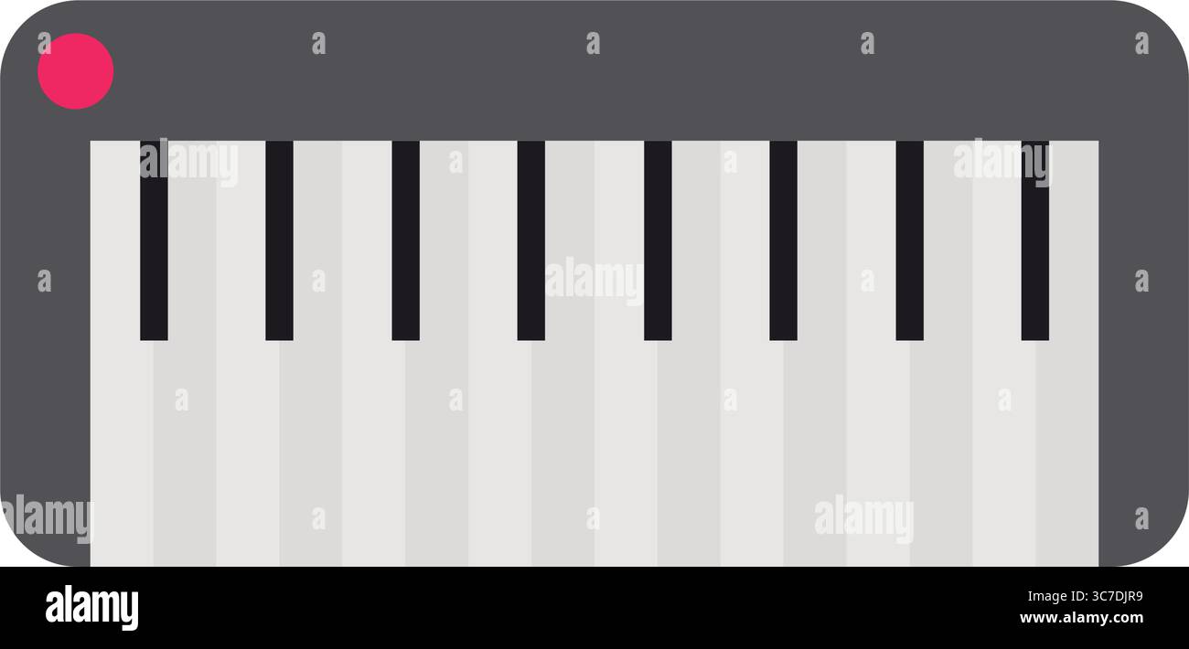 Isolated colored piano toy icon Flat design Vector Stock Vector
