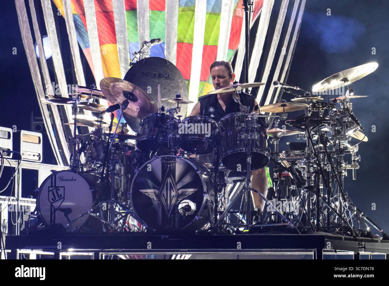 Rome, Italy. 01st Aug, 2025. Jimmy Chamberlin of the American band of ...