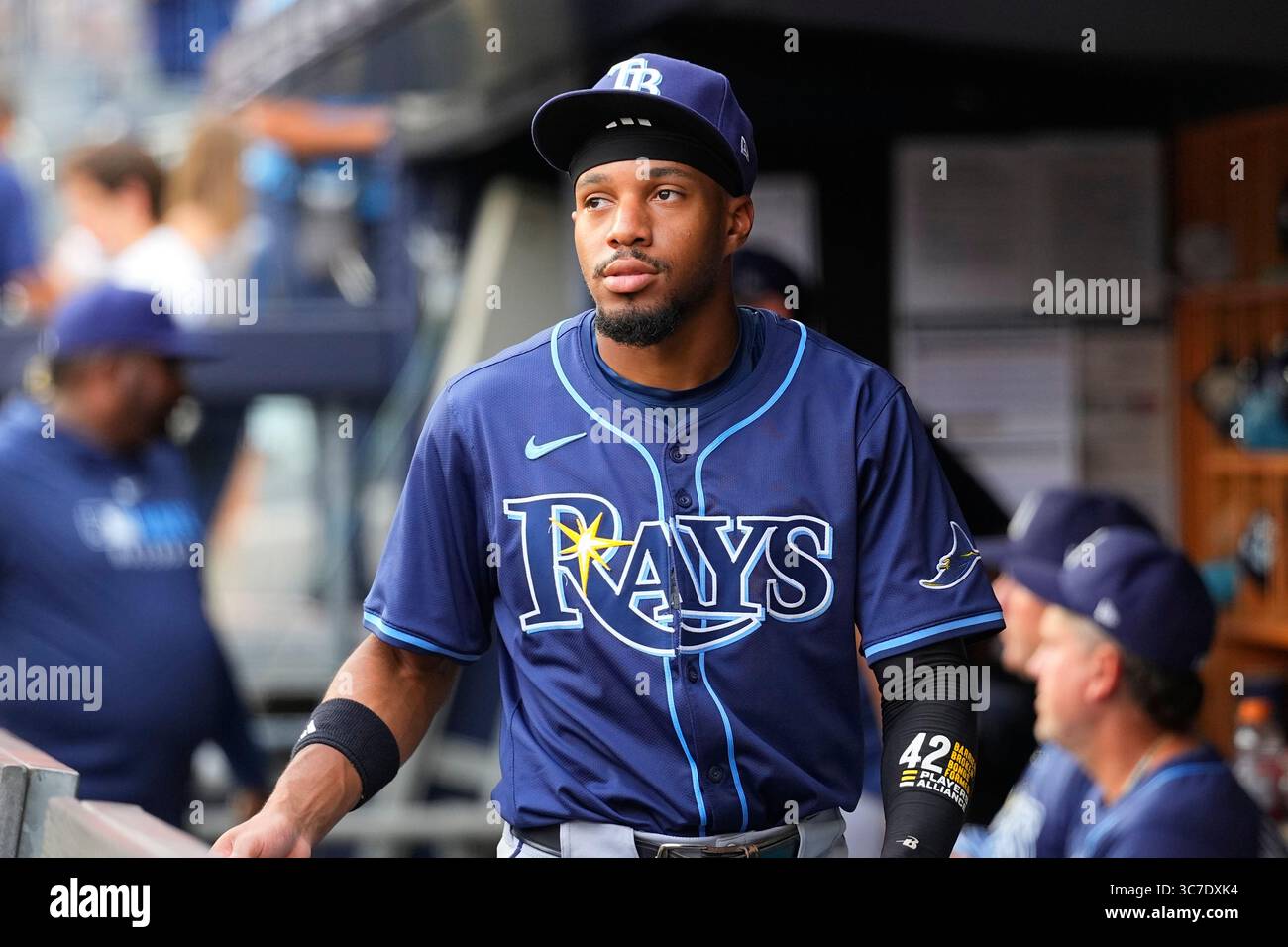 BRONX, NY - JULY 30: Tampa Bay Rays Center Fielder Chandler Simpson (14 ...