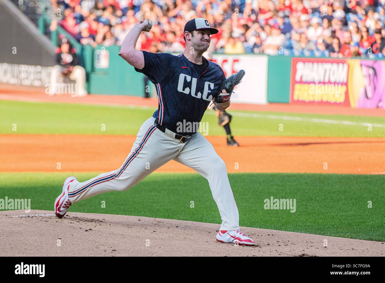 Cleveland Guardians Starting Pitcher Gavin Williams Delivers Against Cleveland Guardians Starting Pitcher Gavin Williams Delivers Against The Minnesota Twins During The First Inning Of A Baseball Game Friday Aug 1 2025 In Cleveland Ap Photophil Long 3C7FG9A