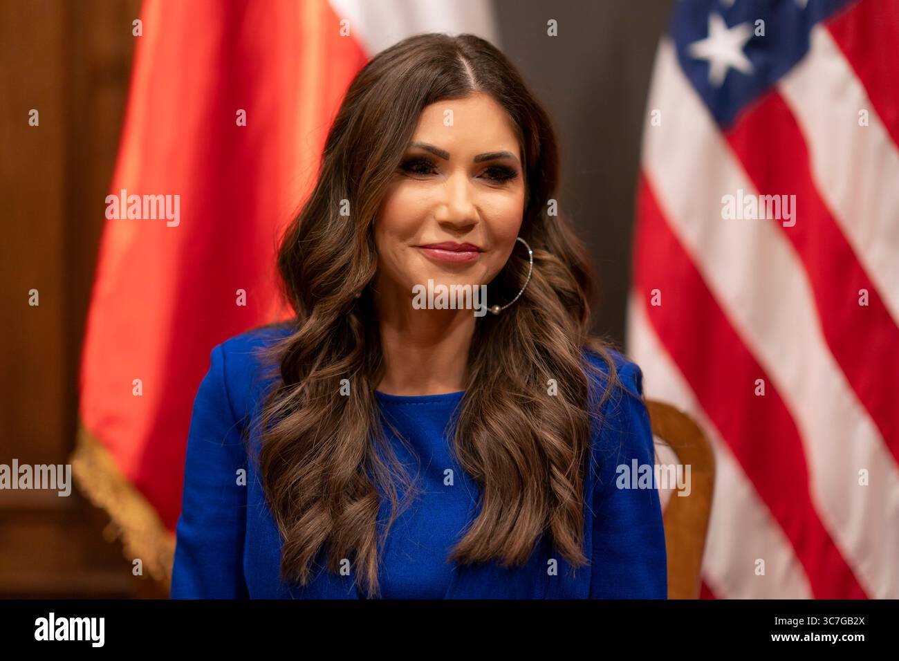 U.S. Department of Homeland Security (DHS) Secretary Kristi Noem signs ...