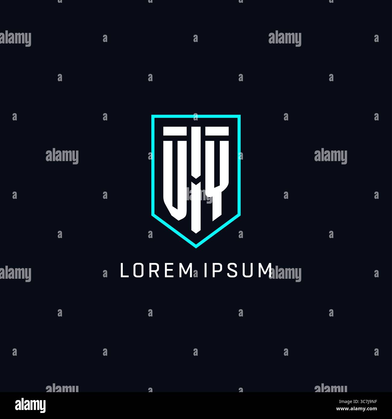 Monogram VY logo shield shape geometric style with simple creative initial logo design vector graphic Stock Vector