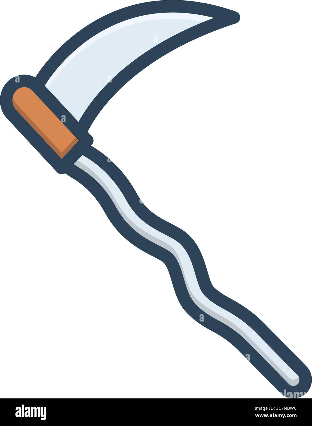 Icon for sickle, grim reaper sickle Stock Vector