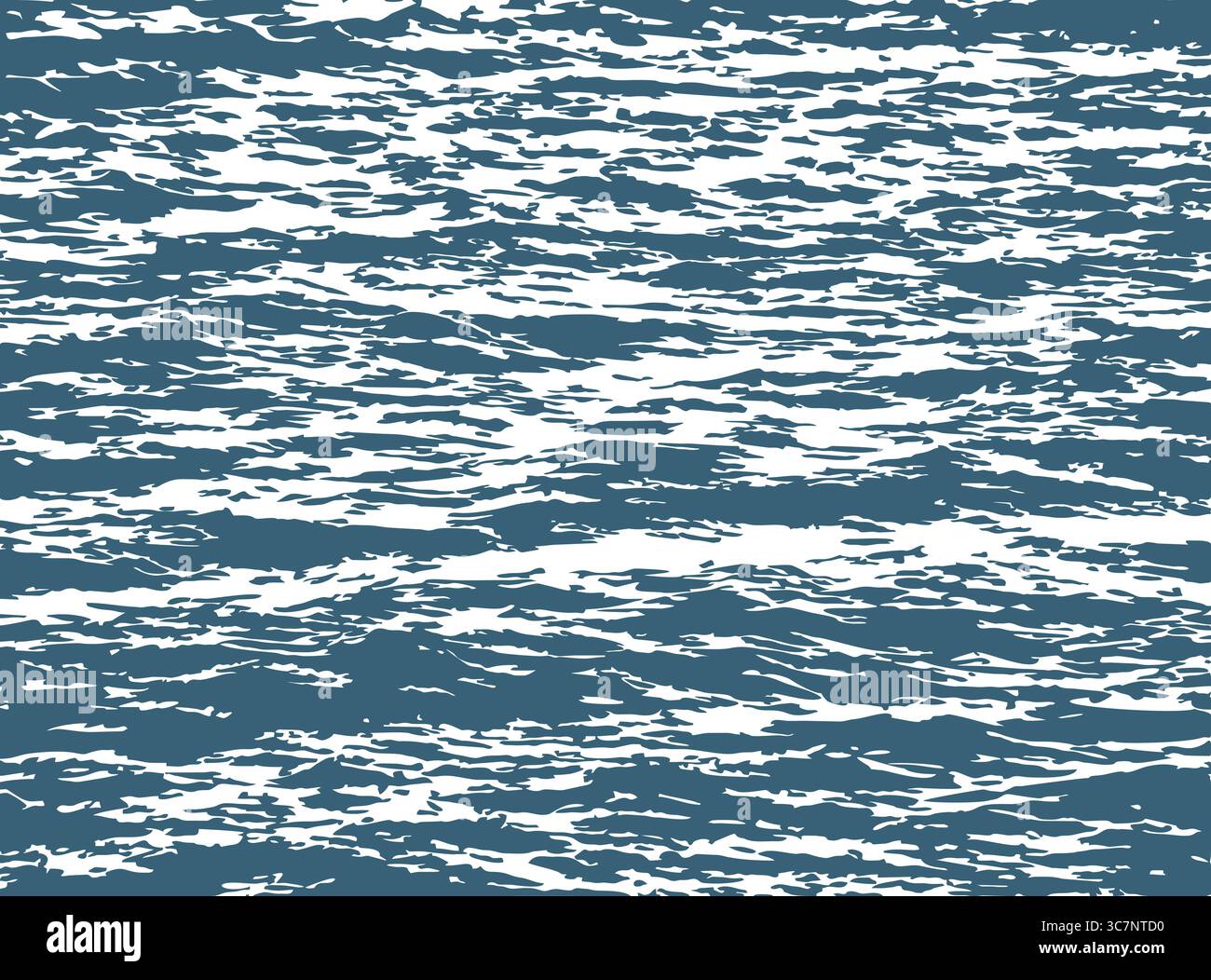 Sea landscape with big waves. Stock Vector