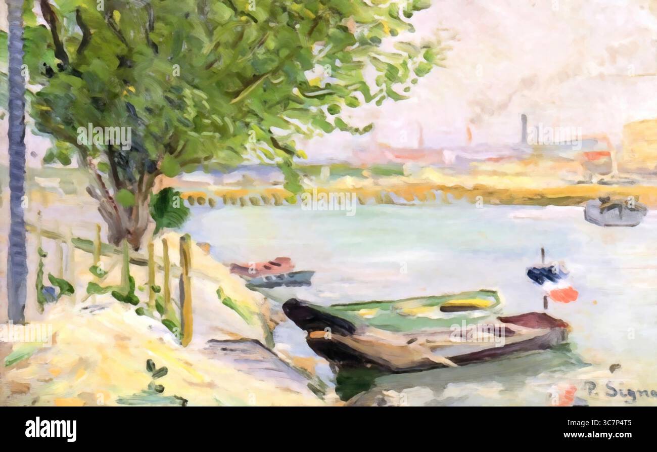 Asnieres, 1882 – Paul Signac Stock Vector Image & Art - Alamy