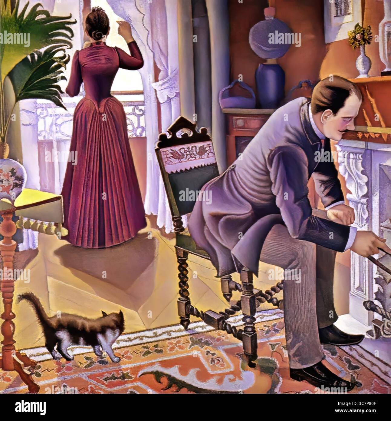 Sunday, 1888-1890 (Painting) Signac, Paul (1863-1935) French Stock ...