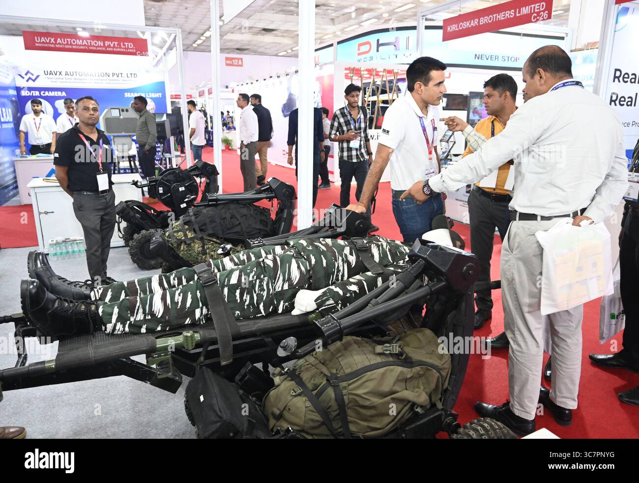 NEW DELHI, INDIA - JULY 31: Emergency transport robot on display during ...