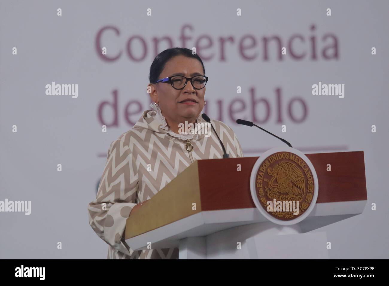 Mexicos President Claudia Sheinbaum Holds Briefing Mexicos Minister Of