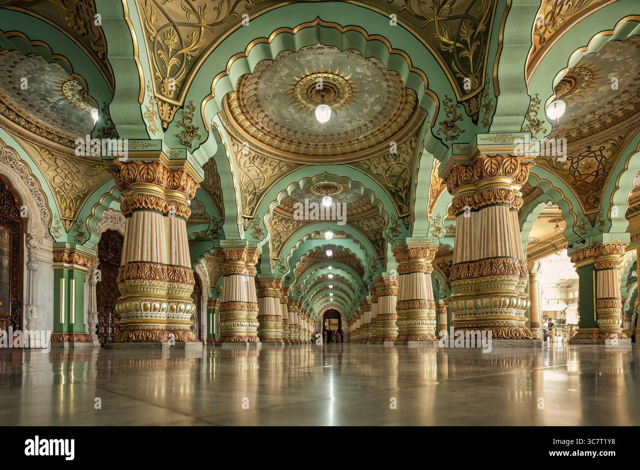 ornate-interior-view-of-mysore-palace-hallway-also-known-as-amba-vilas