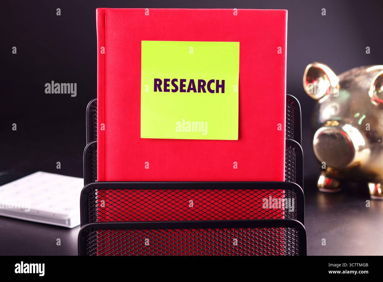 Concept word RESEARCH. Data mining, artificial intelligence, machine learning, business analytics concept. Stock Photo