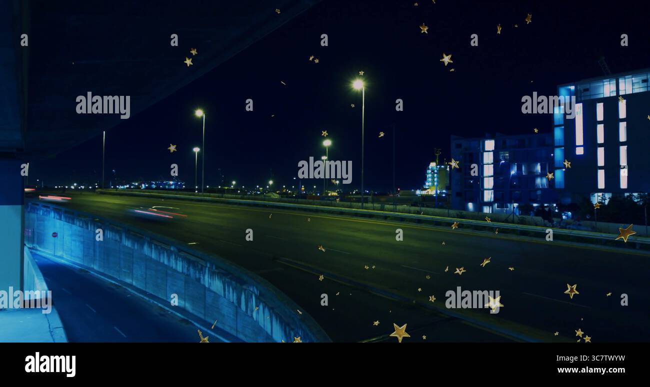Golden vertical light trails hi-res stock photography and images - Alamy