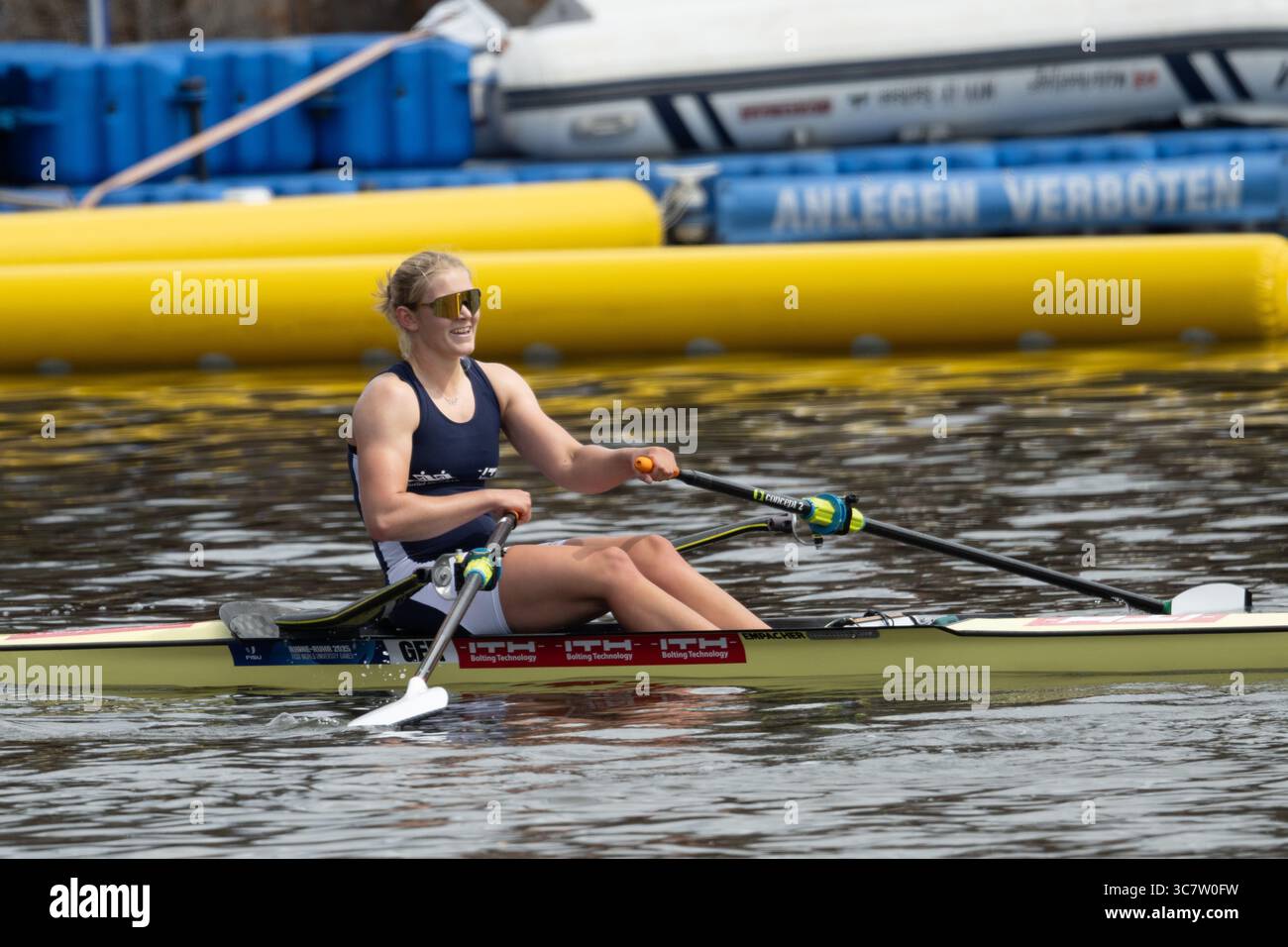 02 August 2025, Saxony, Dresden: Rowing: German Championship, final ...