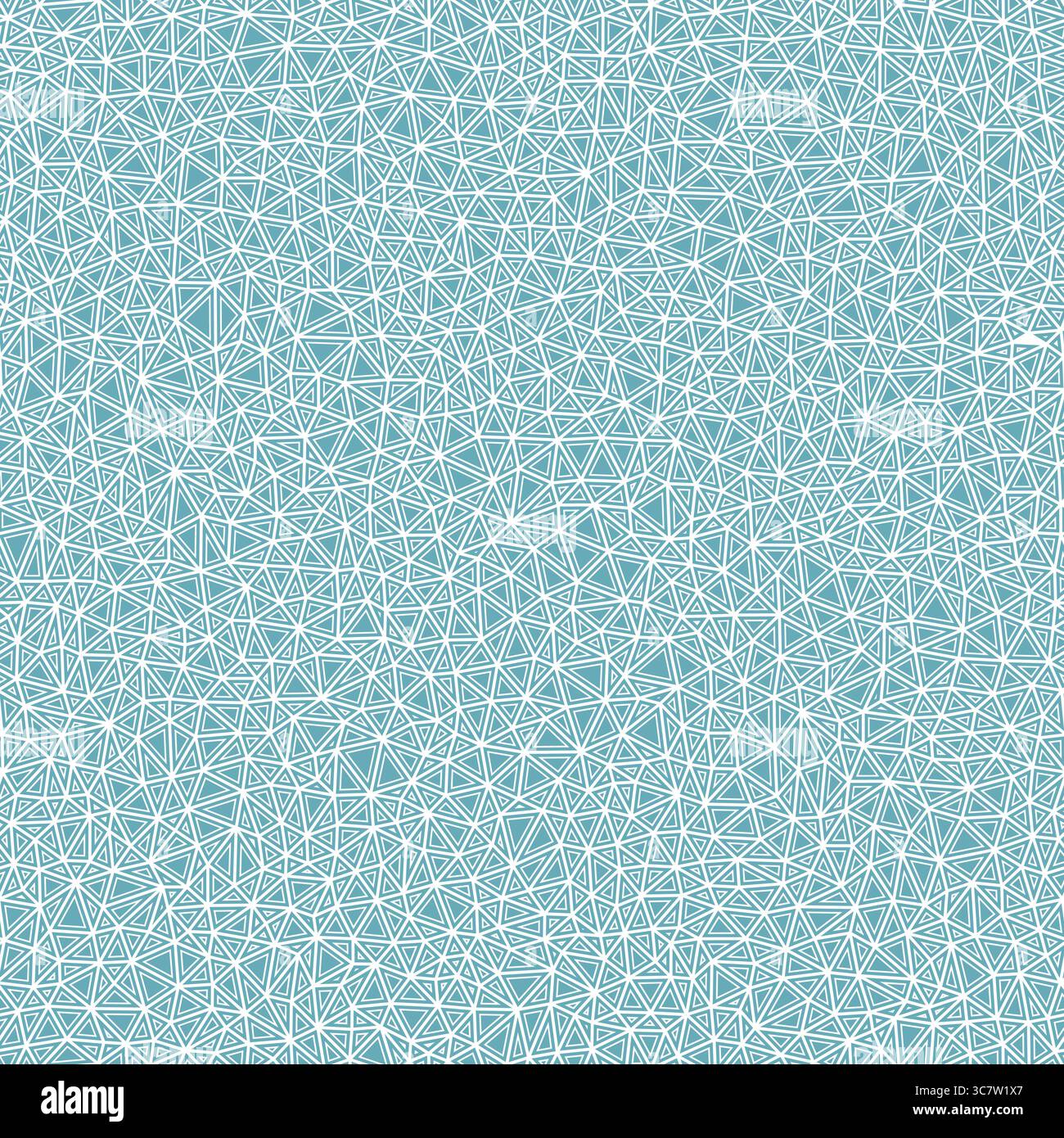 Triangles pattern. Tiny triangles size. Solid shapes in frames. Solid Color style. Repeatable pattern. Beautiful vector tiles. Calming Waters. Stock Vector