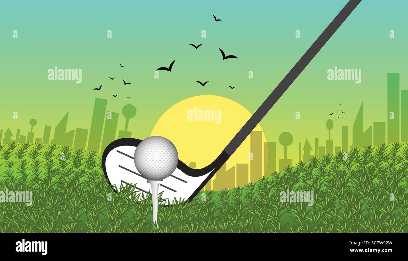 Golf club hitting ball on Stock Vector Images - Alamy