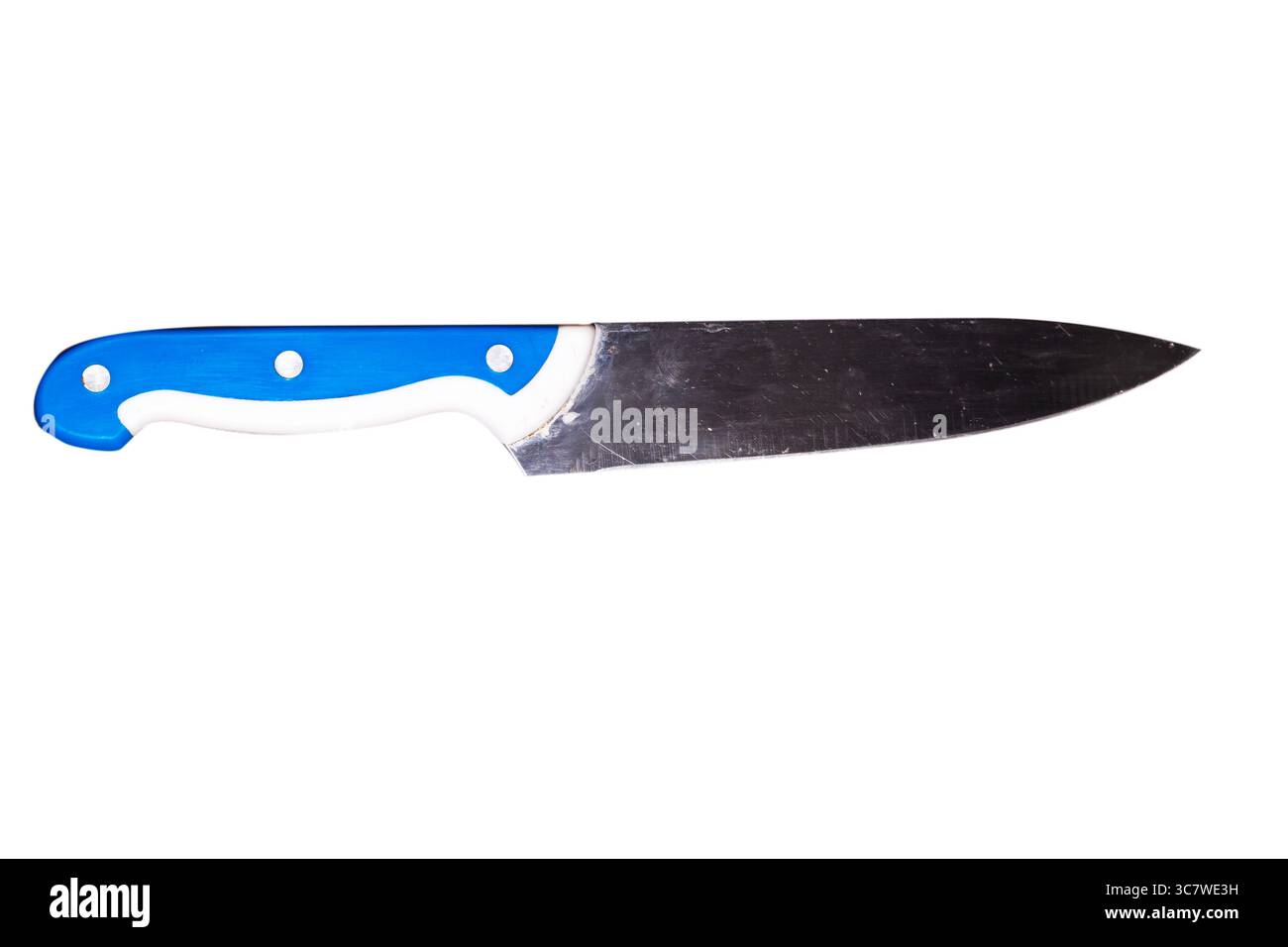 Chef's kitchen knife isolated on white background Stock Photo