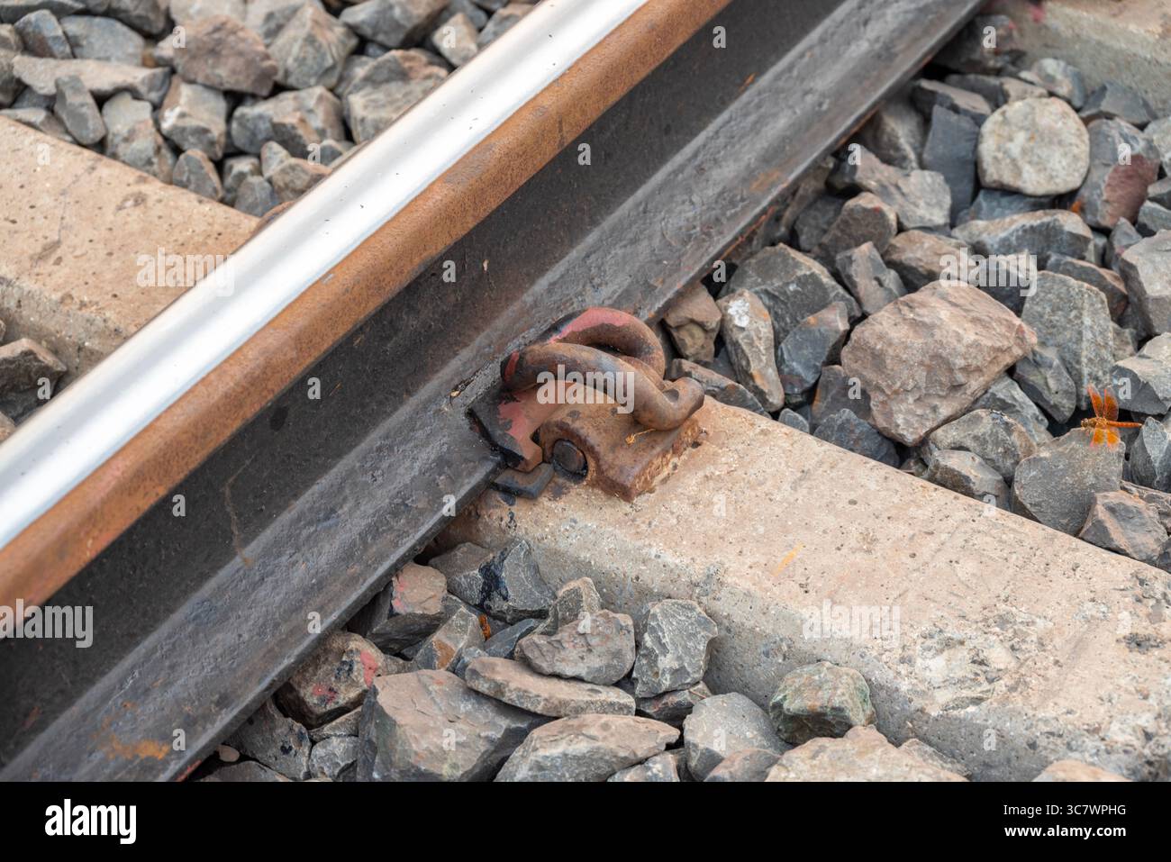 Railway track in India. Indian Railways Diesel-Electric Multiple Unit ...