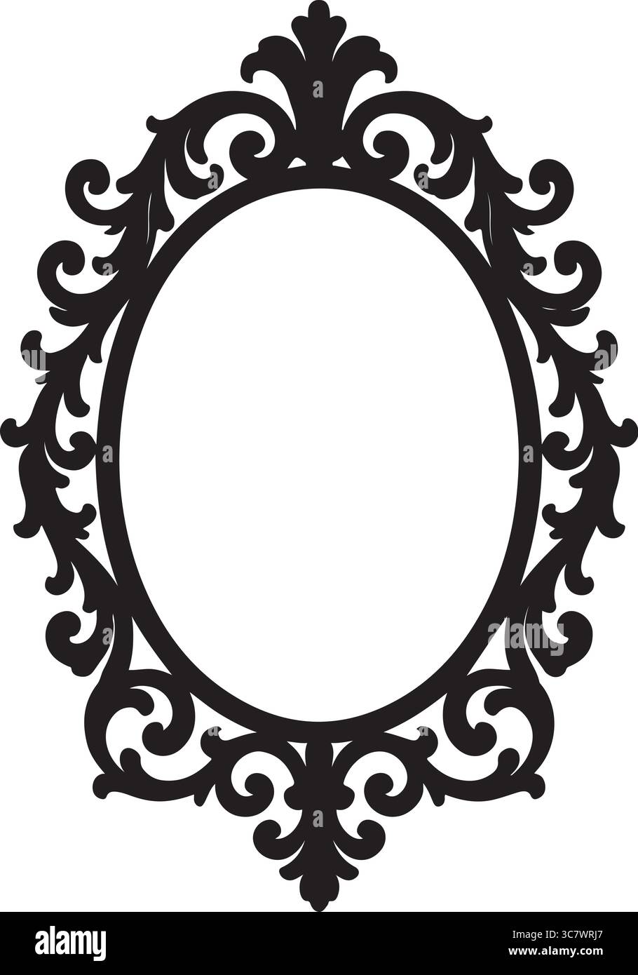 Frame silhouette vector art illustration Stock Vector