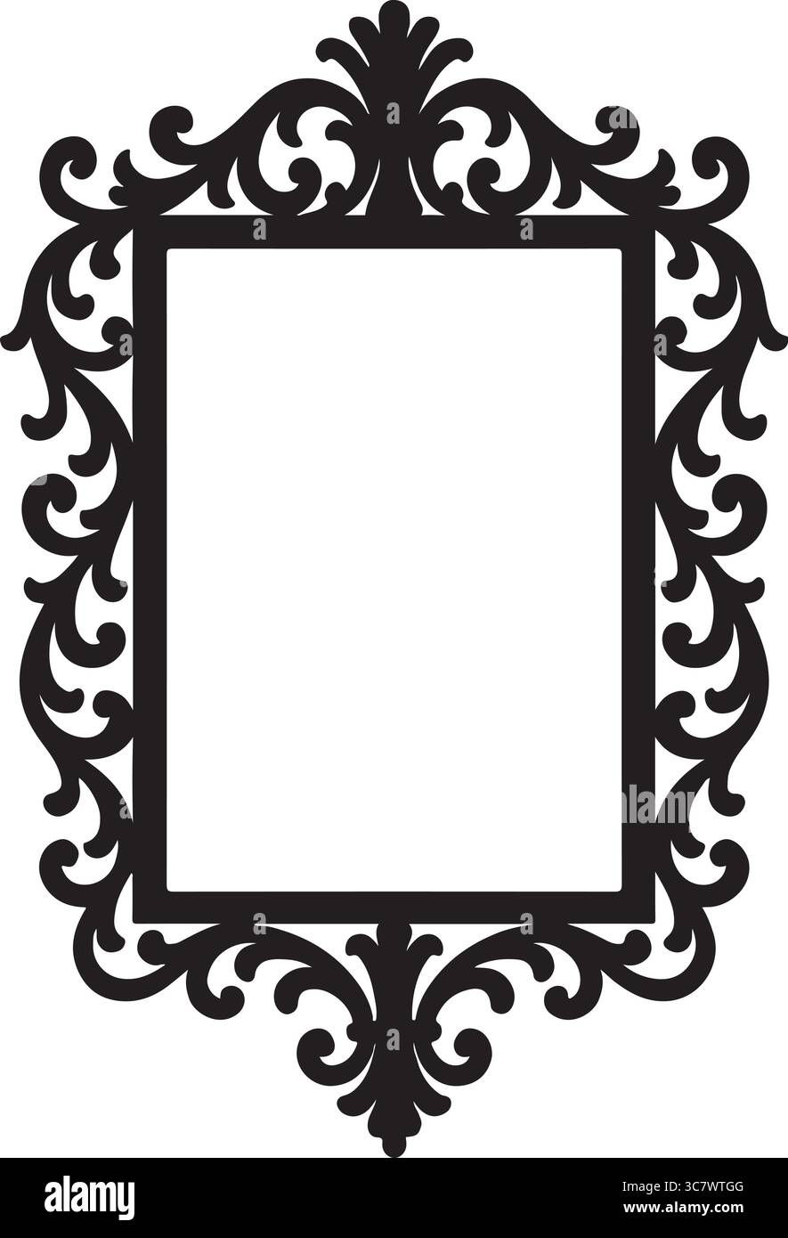 Frame silhouette art illustration Stock Vector